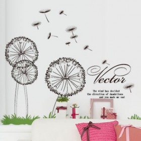 Dandelion Wall Sticker Fly with the Wind